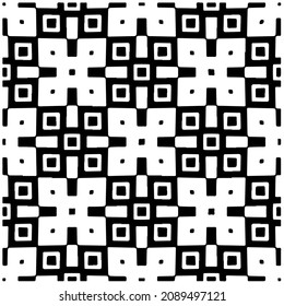 vector pattern in geometric ornamental style. Black and white pattern.