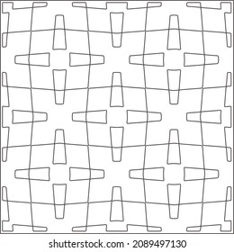 vector pattern in geometric ornamental style. Black and white pattern.