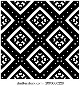 patrón vectorial en estilo ornamental geométrico. Patrón blanco y negro.