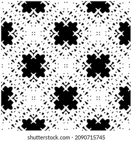vector pattern in geometric ornamental style. Black and white pattern.