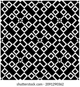 vector pattern in geometric ornamental style. Black and white pattern.