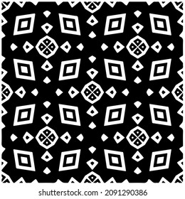 vector pattern in geometric ornamental style. Black and white pattern.