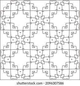 
vector pattern in geometric ornamental style. Black and white pattern.