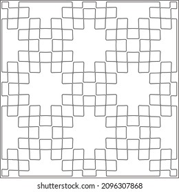 
vector pattern in geometric ornamental style. Black and white pattern.