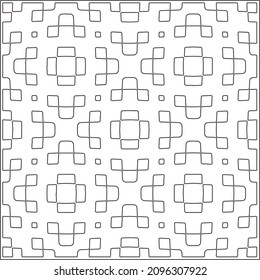 
vector pattern in geometric ornamental style. Black and white pattern.