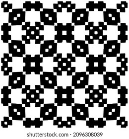 vector pattern in geometric ornamental style. Black and white pattern.
