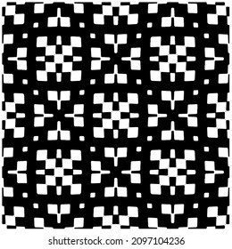 
vector pattern in geometric ornamental style. Black and white pattern.