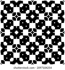 
vector pattern in geometric ornamental style. Black and white pattern.