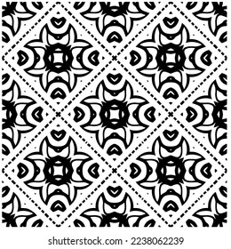 Patrón vectorial en estilo ornamental geométrico. Patrón blanco y negro.