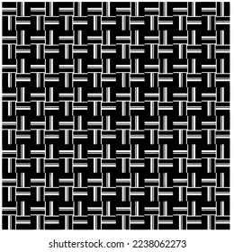 Patrón vectorial en estilo ornamental geométrico. Patrón blanco y negro.