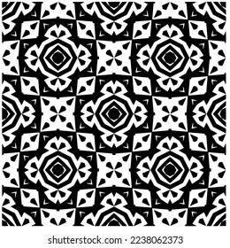 Patrón vectorial en estilo ornamental geométrico. Patrón blanco y negro.