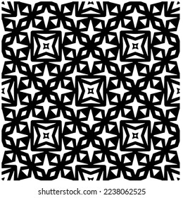 Patrón vectorial en estilo ornamental geométrico. Patrón blanco y negro.