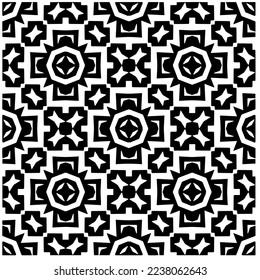 Patrón vectorial en estilo ornamental geométrico. Patrón blanco y negro.