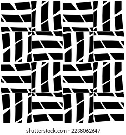 Vector pattern in geometric ornamental style. Black and white pattern.