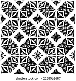 Patrón vectorial en estilo ornamental geométrico. Patrón blanco y negro.