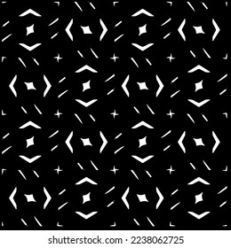 Vektormuster im geometrischen Zierstil. Schwarz-Weiß-Muster.