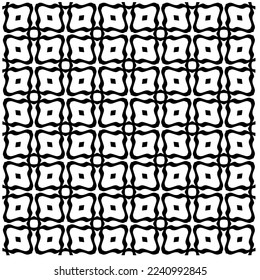 Vector pattern in geometric ornamental style. Black and white abstract background .Seamless repeat pattern.