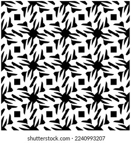 Vector pattern in geometric ornamental style. Black and white abstract background .Seamless repeat pattern.
