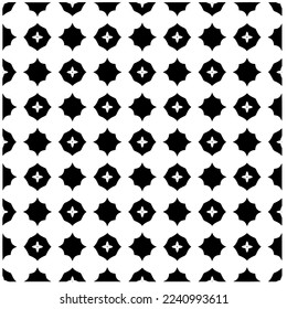 Vector pattern in geometric ornamental style. Black and white abstract background .Seamless repeat pattern.