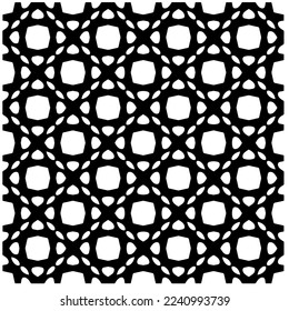 Vector pattern in geometric ornamental style. Black and white abstract background .Seamless repeat pattern.