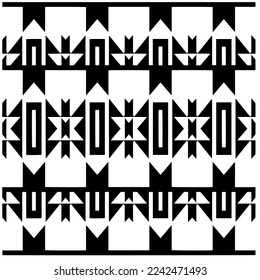 Vector pattern in geometric ornamental style. Black and white abstract background .Seamless repeat pattern.