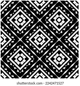 Vector pattern in geometric ornamental style. Black and white abstract background .Seamless repeat pattern.