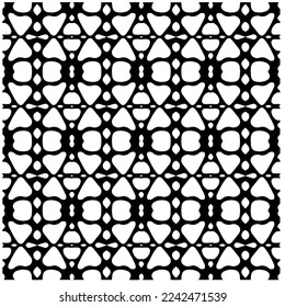Vector pattern in geometric ornamental style. Black and white abstract background .Seamless repeat pattern.