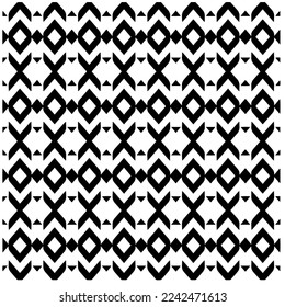 Vector pattern in geometric ornamental style. Black and white abstract background .Seamless repeat pattern.