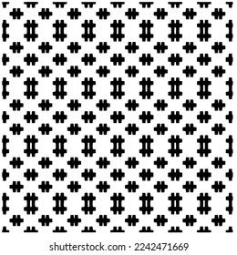 Vector pattern in geometric ornamental style. Black and white abstract background .Seamless repeat pattern.