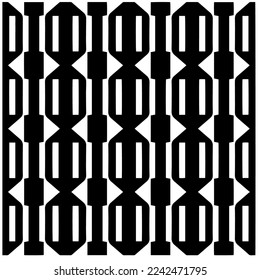 Vector pattern in geometric ornamental style. Black and white abstract background .Seamless repeat pattern.
