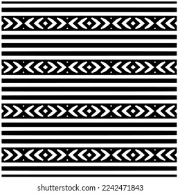 Vector pattern in geometric ornamental style. Black and white abstract background .Seamless repeat pattern.
