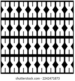 Vector pattern in geometric ornamental style. Black and white abstract background .Seamless repeat pattern.