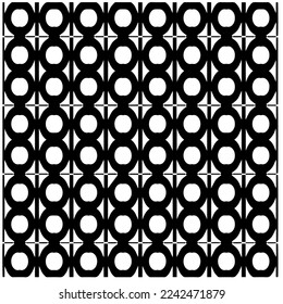 Vector pattern in geometric ornamental style. Black and white abstract background .Seamless repeat pattern.