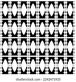 Vector pattern in geometric ornamental style. Black and white abstract background .Seamless repeat pattern.