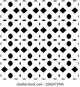 Vector pattern in geometric ornamental style. Black and white abstract background .Seamless repeat pattern.