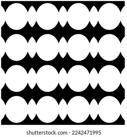 Vector pattern in geometric ornamental style. Black and white abstract background .Seamless repeat pattern.