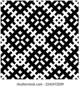 Vector pattern in geometric ornamental style. Black and white abstract background .Seamless repeat pattern.