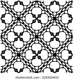 Patrón vectorial en estilo ornamental geométrico. Patrón blanco y negro.