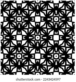 Patrón vectorial en estilo ornamental geométrico. Patrón blanco y negro.