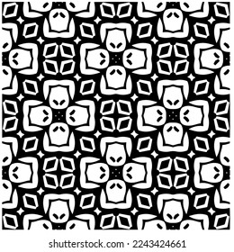 Vektormuster im geometrischen Zierstil. Schwarz-Weiß-Muster.