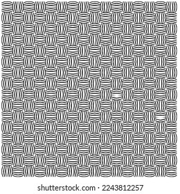 Vector pattern in geometric ornamental style. Black and white color.Seamless pattern.