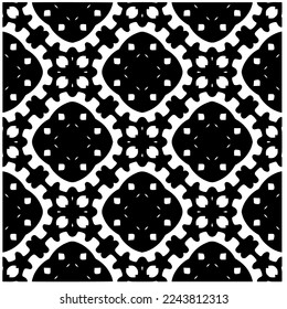 Vector pattern in geometric ornamental style. Black and white color.Seamless pattern.