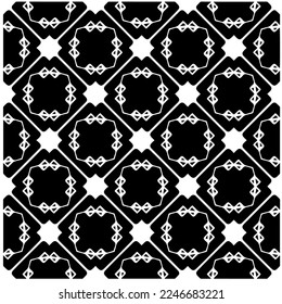 Patrón vectorial en estilo ornamental geométrico. Color blanco y negro.Patrón sin foco.