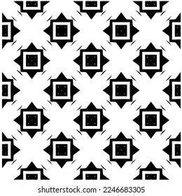 Patrón vectorial en estilo ornamental geométrico. Color blanco y negro.Patrón sin foco.