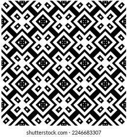 Vektormuster im geometrischen Zierstil. Schwarz-Weiß-Farbe.Nahtloses Muster.