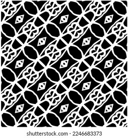 Vektormuster im geometrischen Zierstil. Schwarz-Weiß-Farbe.Nahtloses Muster.