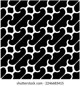 Vector pattern in geometric ornamental style. Black and white color.Seamless pattern.