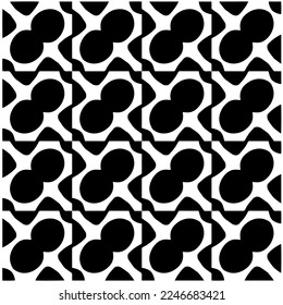 Patrón vectorial en estilo ornamental geométrico. Color blanco y negro.Patrón sin foco.
