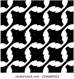 Vector pattern in geometric ornamental style. Black and white color.Seamless pattern.