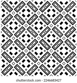 Vector pattern in geometric ornamental style. Black and white color.Seamless pattern.
